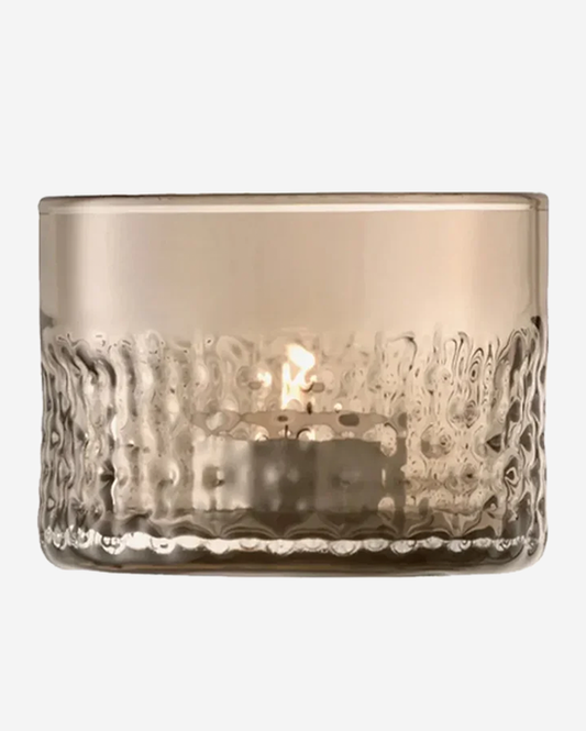 LSA Wicker Tealight Holder Taupe