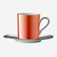 LSA Palazzo Ember Orange Coffee Cup & Saucer 100ml