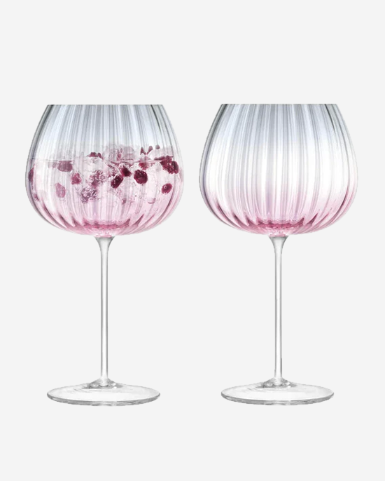 LSA Dusk Balloon Goblet 650ml Pink/Grey x2