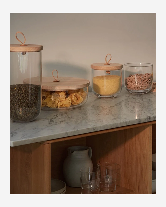 LSA Ivalo Clear Container & Ash Lid H15.5cm