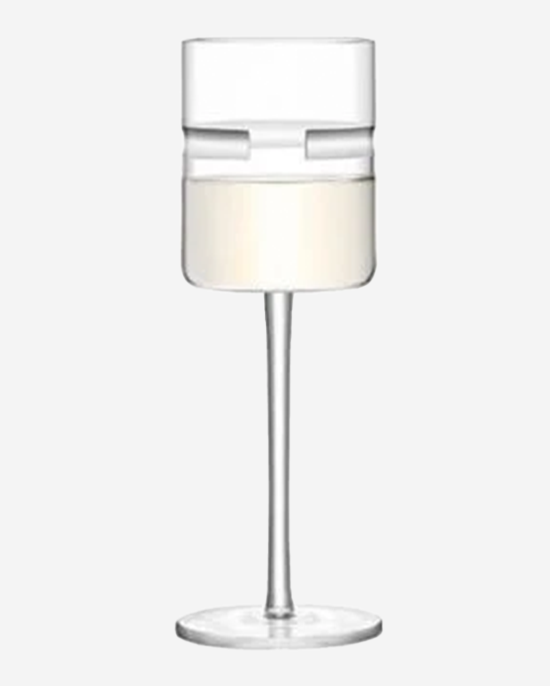 LSA Horizon White Wine Glass 260ml Clear/Cut x2