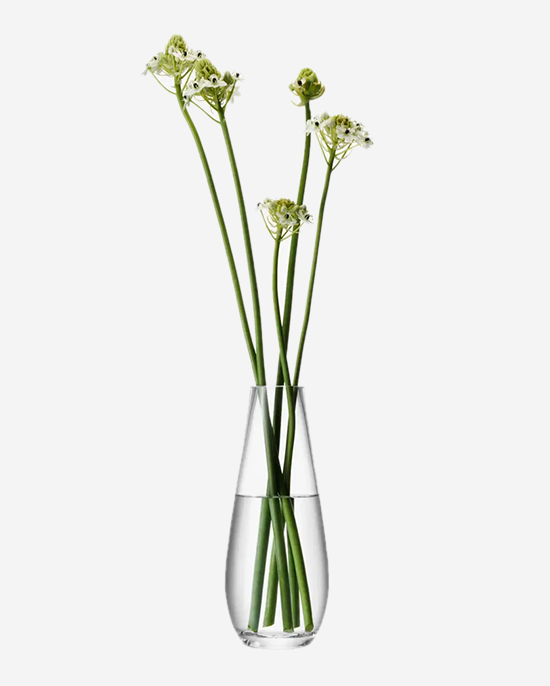 LSA Flower Tall Stem Vase Clear