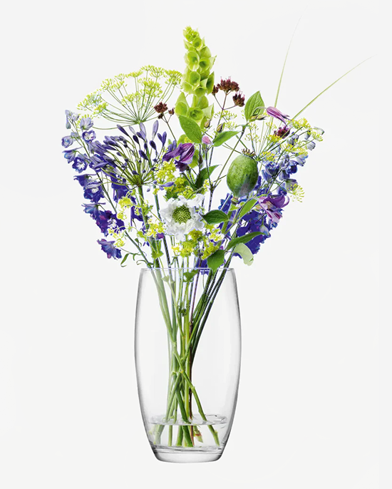 LSA Flower Barrel Bouquet Vase H29cm Clear