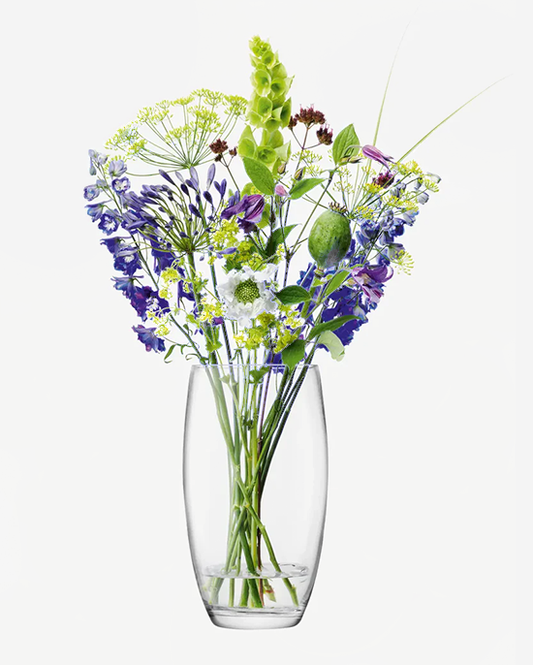 LSA Flower Barrel Bouquet Vase H29cm Clear