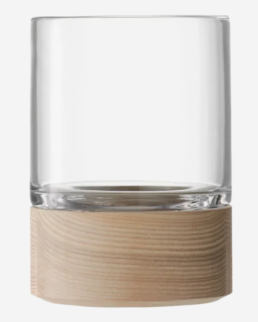 LSA Lotta Vase/Lantern Clear & Ash Base