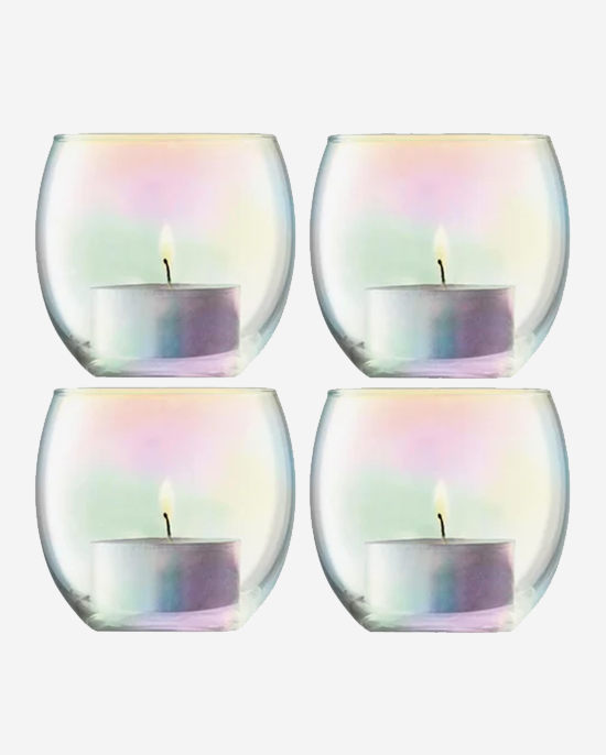 LSA Pearl Tealight Holder Mother of Pearl x4
