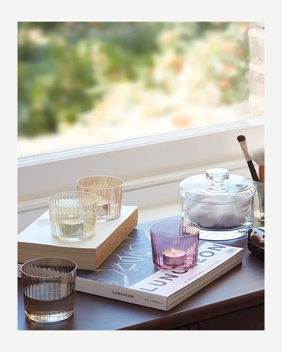 LSA Amber Gems Tealight Holder