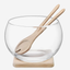 LSA Clear Serve Salad Set with Oak Base