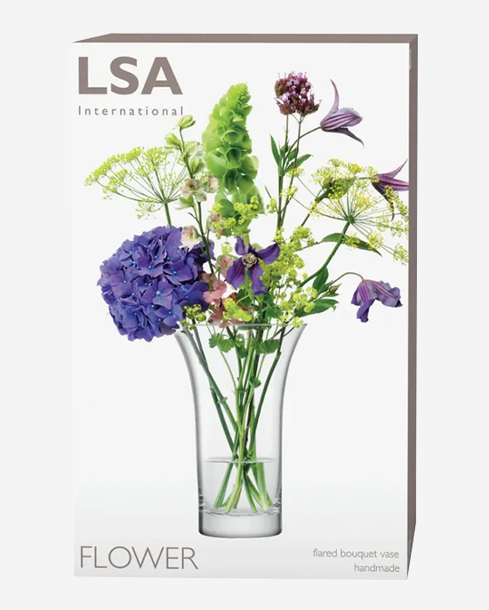 LSA Flower Flared Bouquet Vase Clear