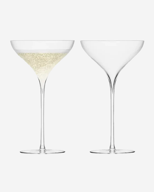 LSA Savoy Champagne Saucer 250ml Clear x2