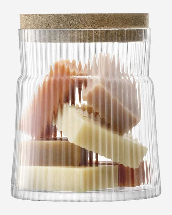 LSA Clear Gio Line Container with Cork Stopper