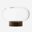 LSA Clear Walnut Oblate Vase Lantern H19.5cm