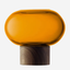 LSA Amber Walnut Oblate Vase H13.5cm