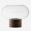 LSA Clear Walnut Oblate Vase Lantern H28cm