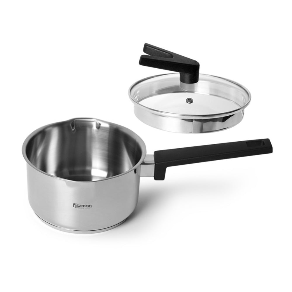 Fissman Saucepan 16 cm/1.7 LTR Eliz Series Stainless Steel with Induction Bottom