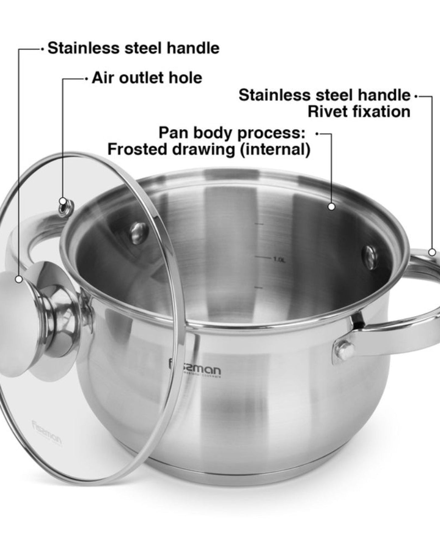 Fissman Stockpot Felina 2.9L Lid