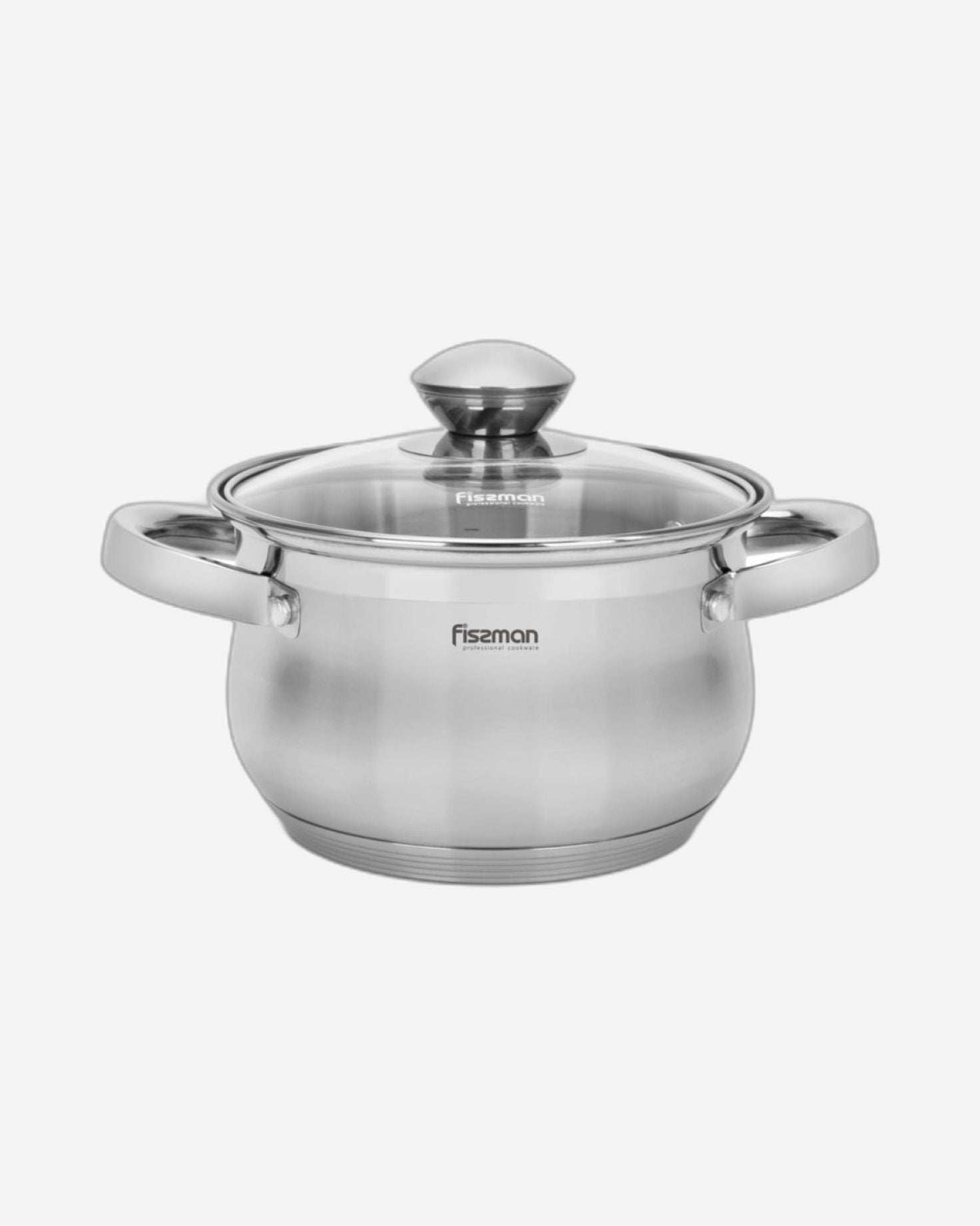 Fissman Stockpot Felina 18cm/2.9LTR With Glass Lid Stainless Steel