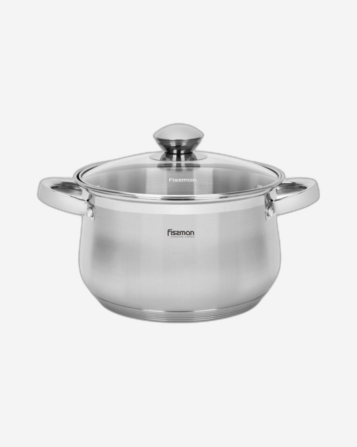 Fissman Stockpot Felina 20cm/3.9LTR With Glass Lid Stainless Steel