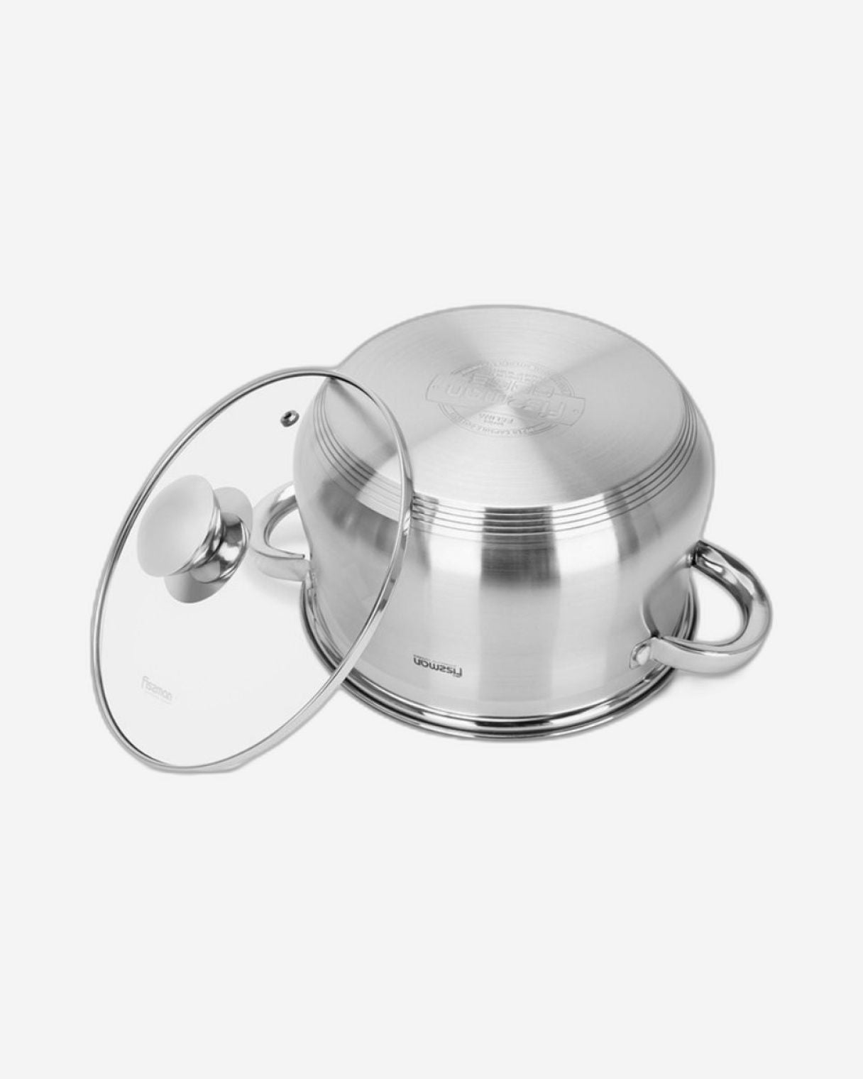 Fissman Stockpot Felina 20cm/3.9LTR With Glass Lid Stainless Steel