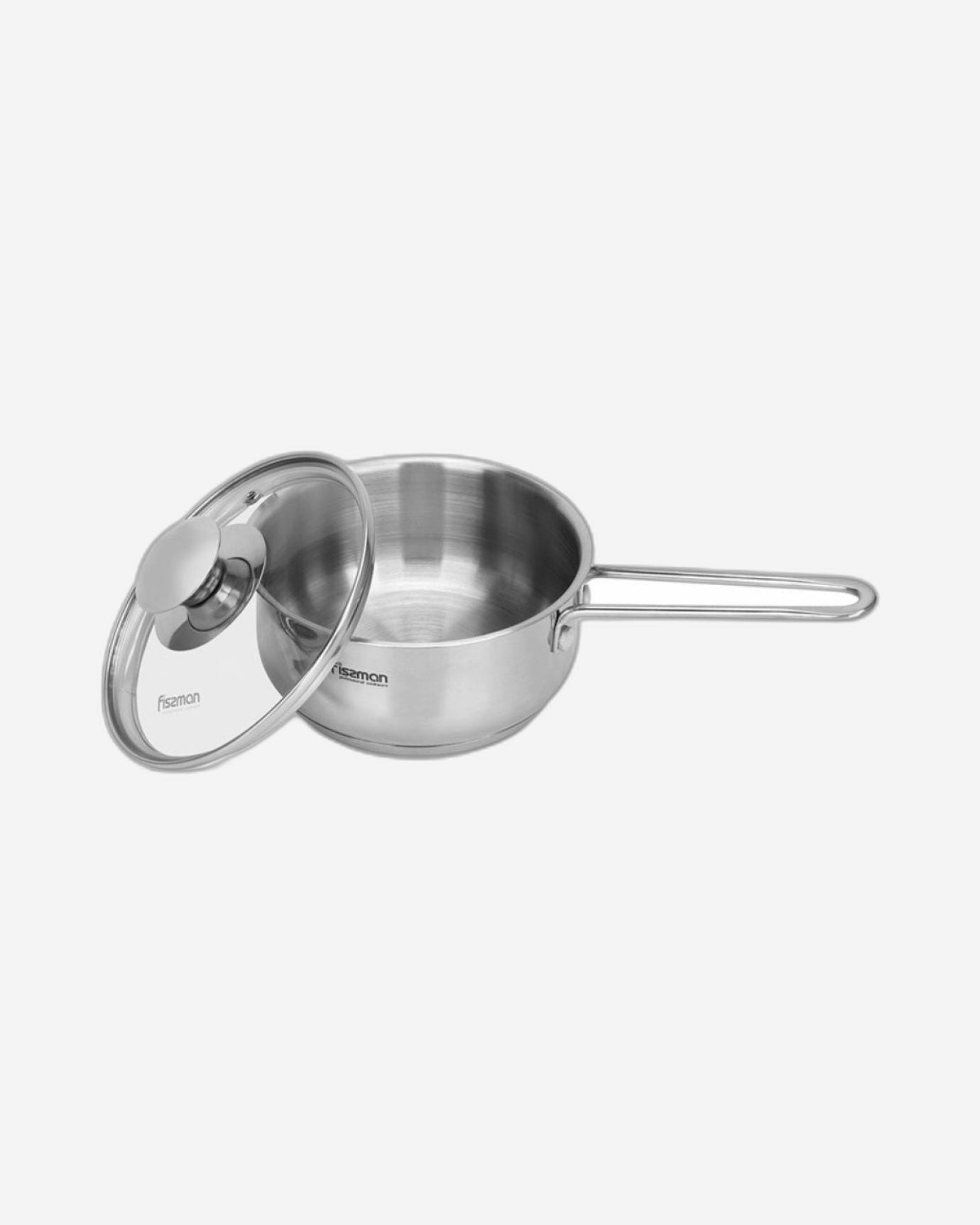 Fissman Saucepan Gulliver 14cm/0.9LTR With Glass Lid  Stainless Steel