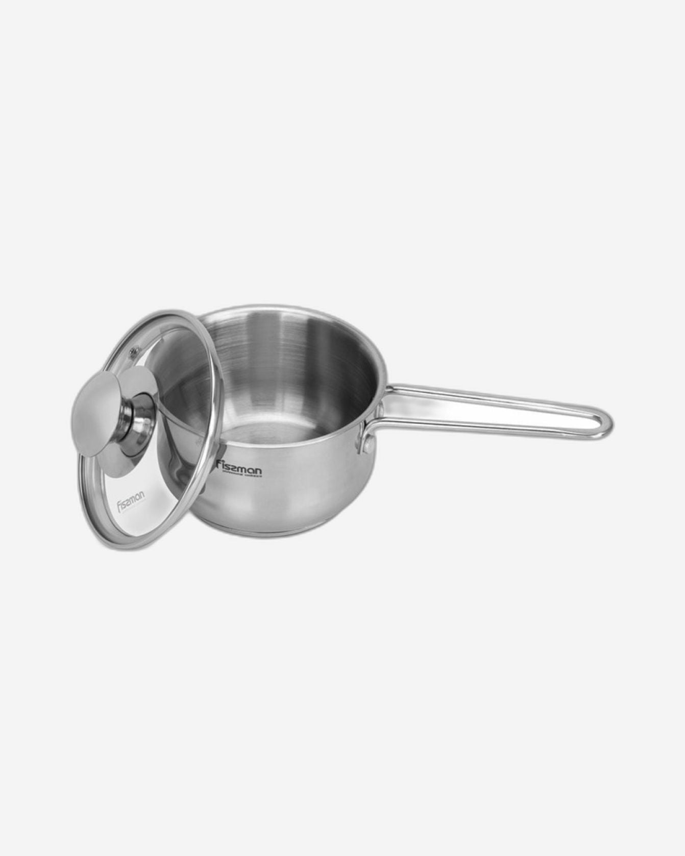 Fissman Mini Stainless Steel Cooking Pot Gulliver 12cm/0.8LTR With Glass Lid