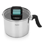 Fissman Milk Pot 16cm/2.5LTR With Glass Lid Stainless Steel