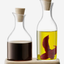 LSA Clear Serve Oil & Vinegar Set with Oak Base