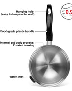 Fissman Saucepan 16cm/0.95LTR Double Wall Bain-Marie Without Lid Stainless Steel
