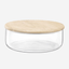 LSA Clear Dine Bowl Container with Oak Lid