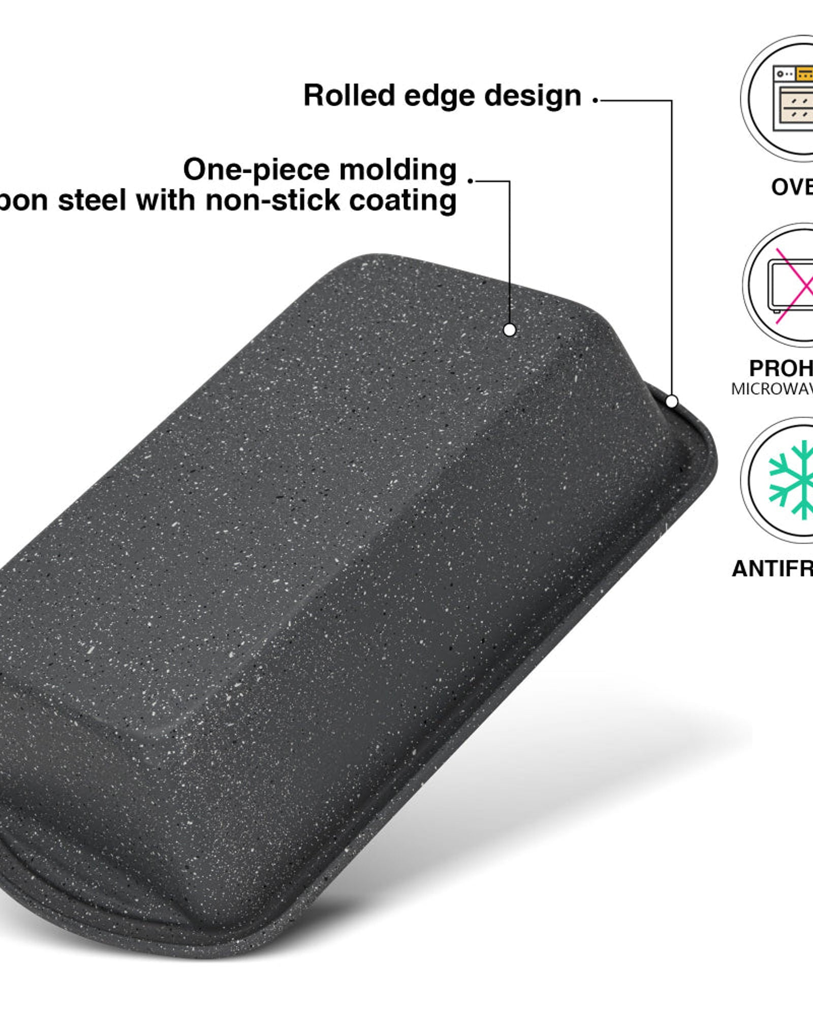 Fissman Loaf Pan 28cm Carbon Steel With Non-Stick Coating