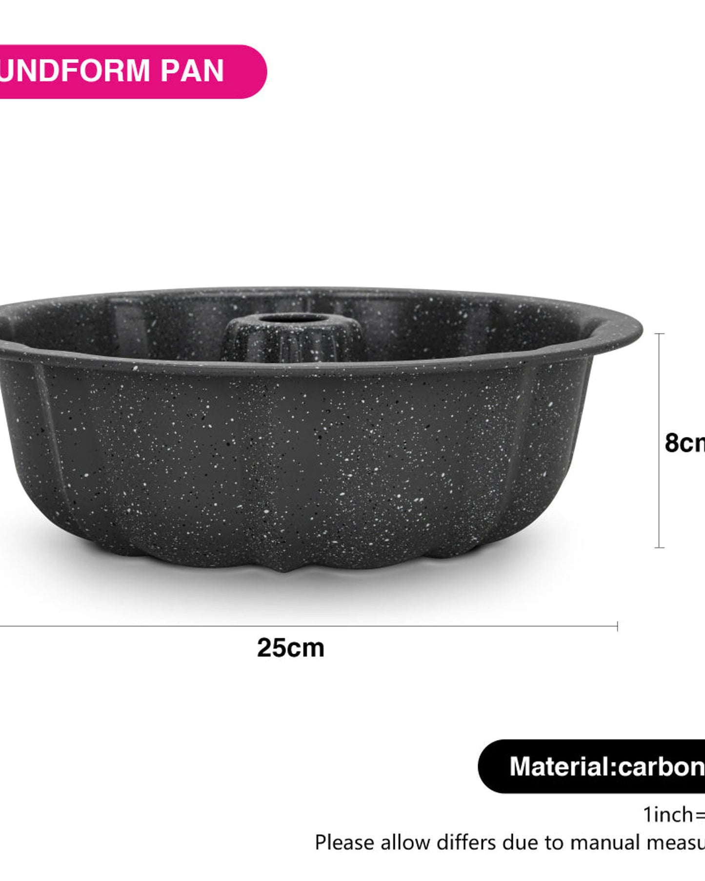 Fissman Bundform Pan 25cm Carbon Steel With Non-Stick Coating