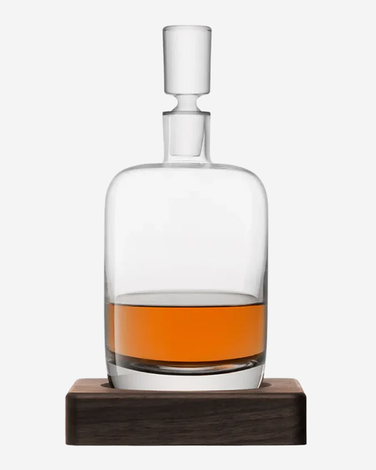LSA Whisky Renfrew Decanter 1.1L Clear & Walnut Base