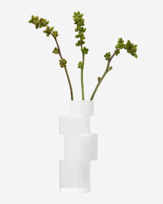 LSA Chalk White Tier Vase