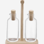 LSA Clear Dine Oil & Vinegar Set with Oak Stand