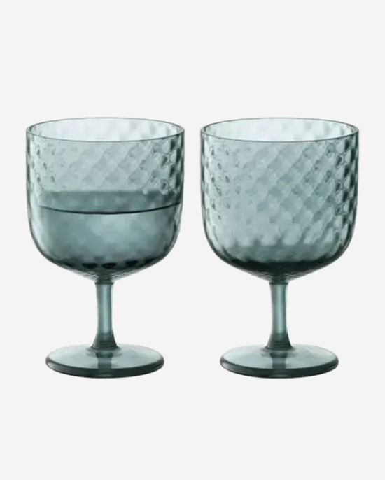 LSA Dapple Wine Glass 325ml Blue x2