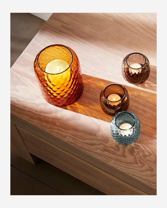 LSA Blue Dapple Tealight HolderVase