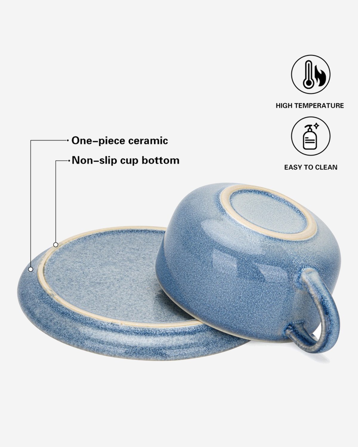 Fissman Mug 230ml + Saucer 14cm Ceramic Cozy