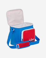 00063083-Igloo - Retro Square Lunch Bag - Red Star