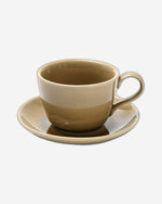 Fissman 2-Piece Cup And Saucer Brown 260ml