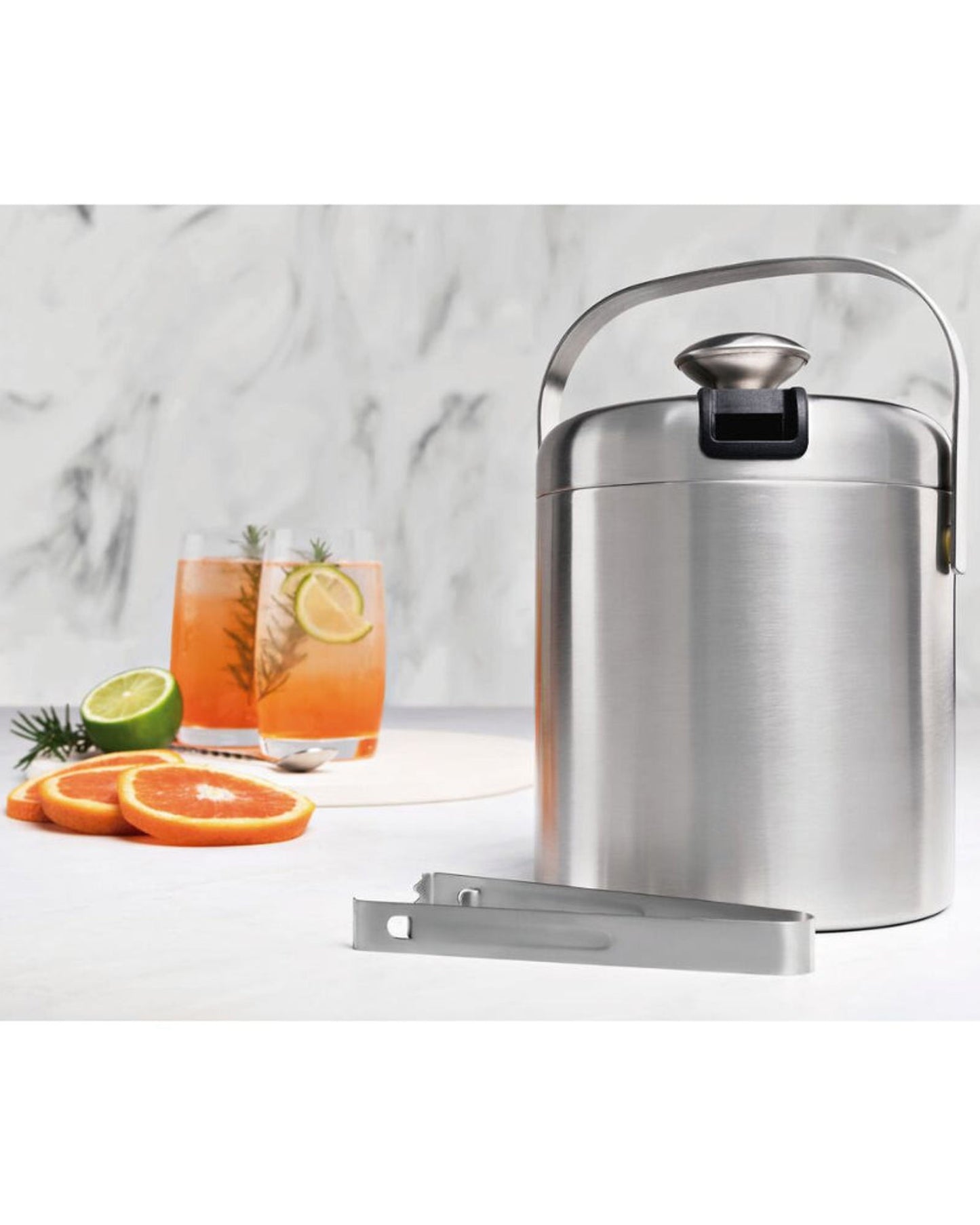 Tramontina Since 1911 Made In Brazil Tramontina Cosmos Stainless Steel Thermal Ice Bucket Set, 2 Pieces