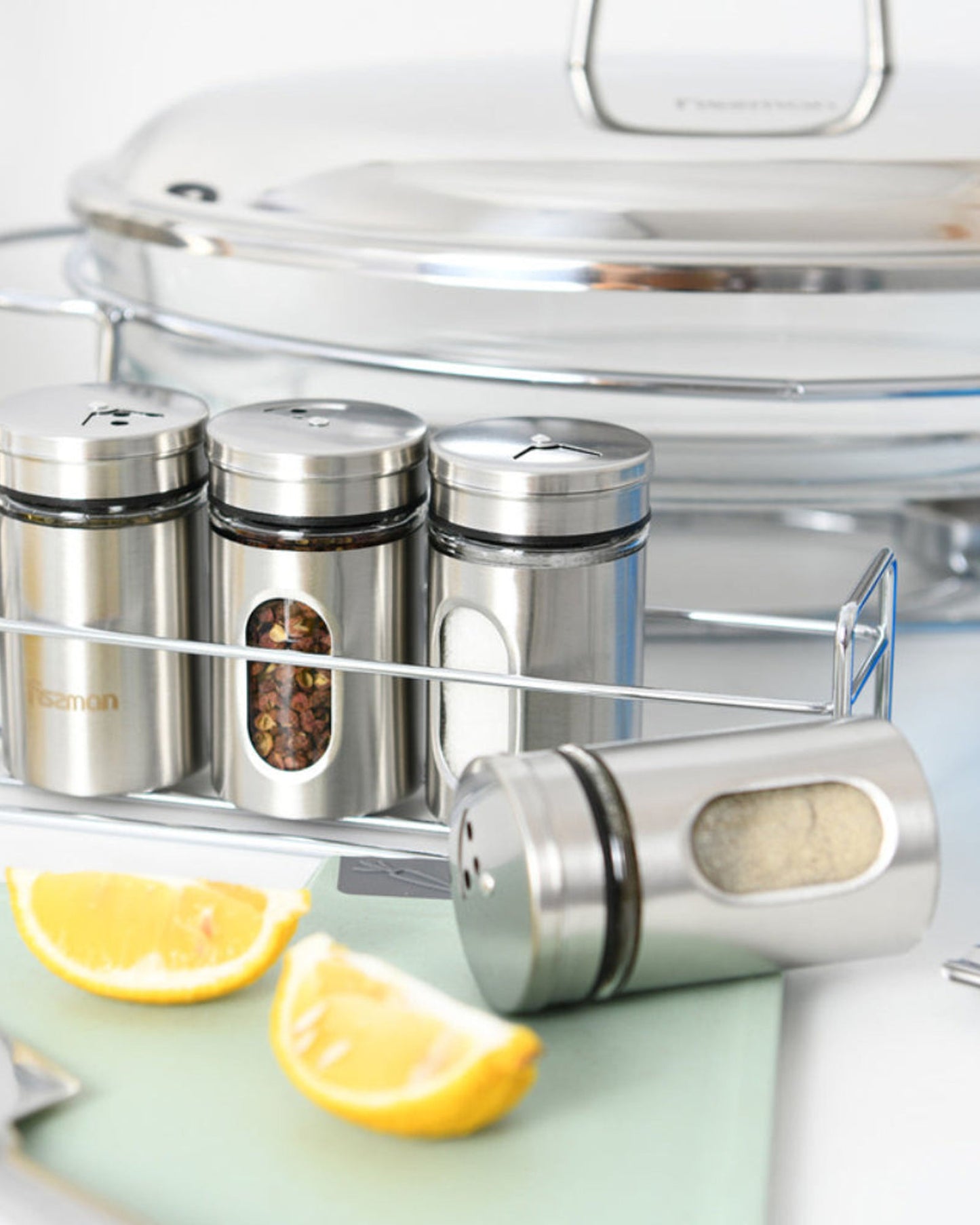 Fissman 5-Piece Salt And Pepper Shaker Glass 80ml