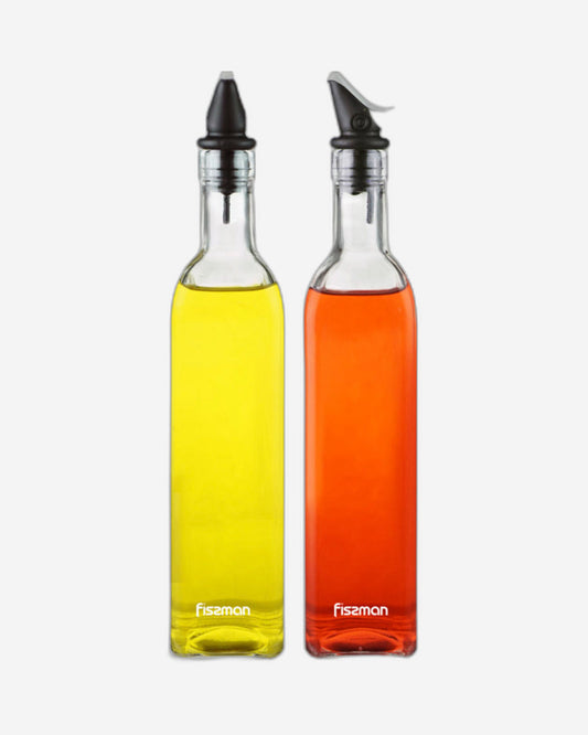 Fissman  2-Piece Oil and Vinegar Glass Bottle Pouring Dispenser