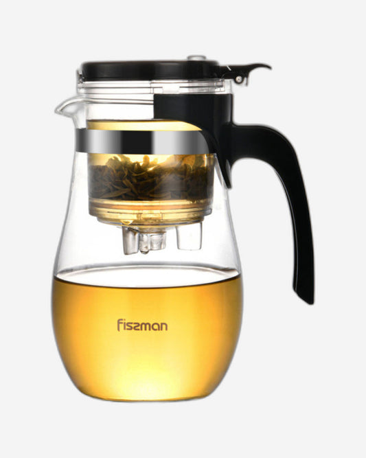 Fissman Glass Tea Pot with Filter 900ml with Stainless Steel Infuser