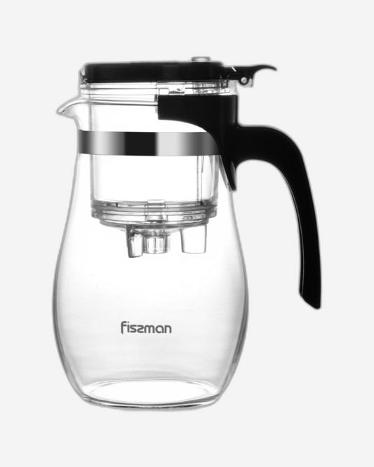 Fissman Glass Tea Pot with Filter 900ml with Stainless Steel Infuser