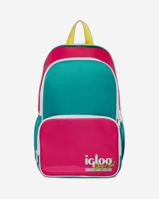 Igloo - Retro Backpack Cooler - Dark Jade /
Bold Magenta /
Livewire Yellow