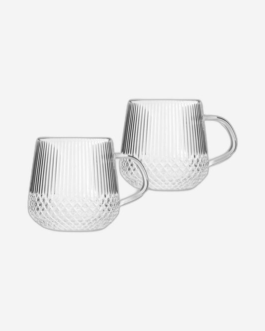 Fissman 2-Piece Cups 410ml Borosilicate Glass