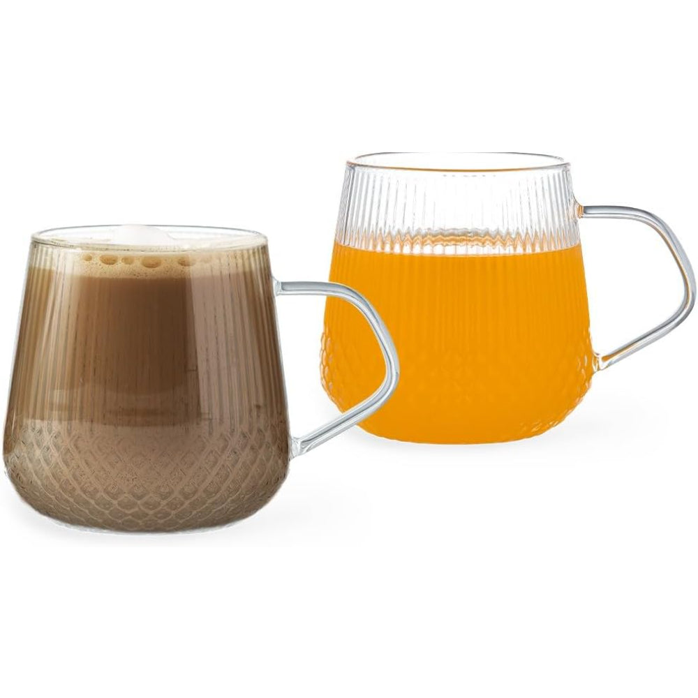 Fissman 2-Piece Cups 410ml Borosilicate Glass