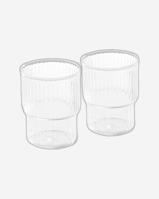 Fissman 2-Piece Tumbler Glasses 370ml Borosilicate Glass