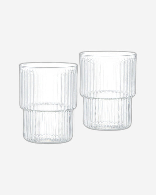 Fissman 2-Piece Tumbler Glasses 370ml Borosilicate Glass