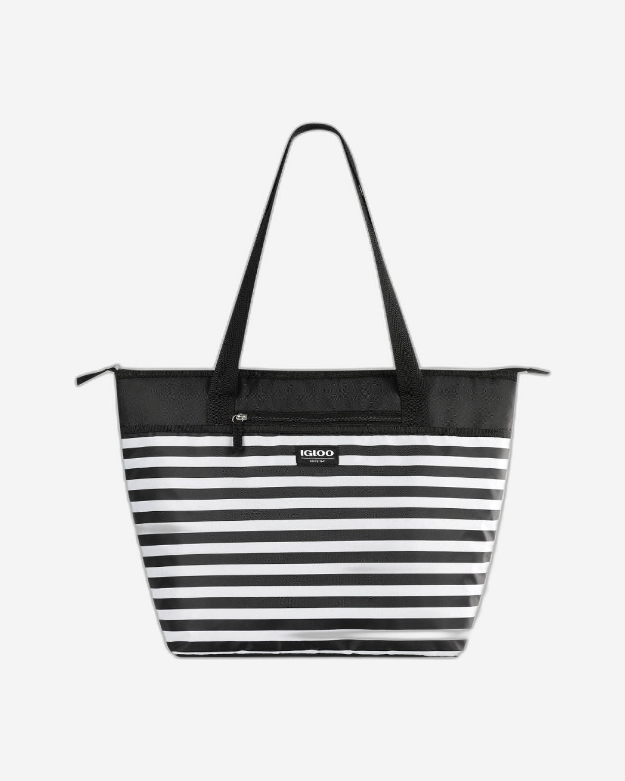 00066266-Igloo-30 Can Essential Tote Cooler Bag  - Black& White Stripe